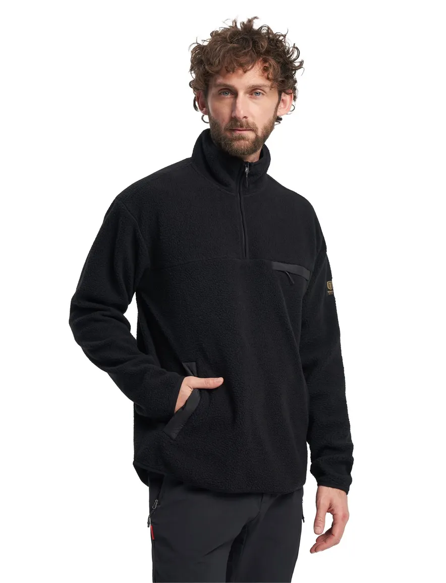 Tenson fleece teddy sweater zwart