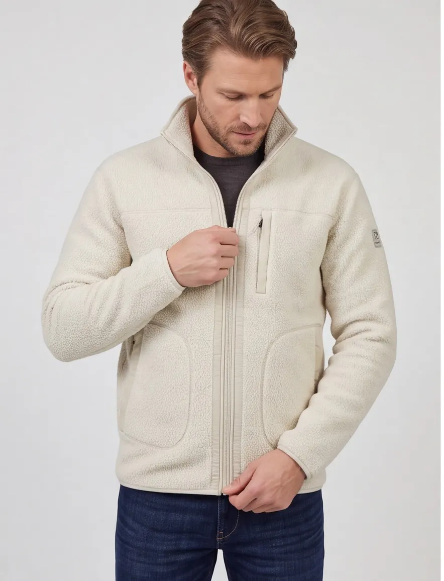 Tenson fleece vest beige
