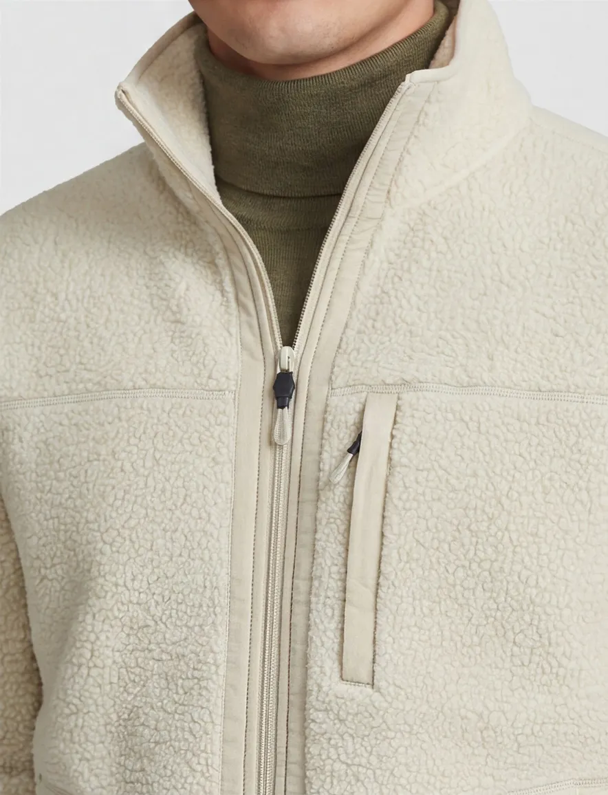 Tenson fleece vest beige