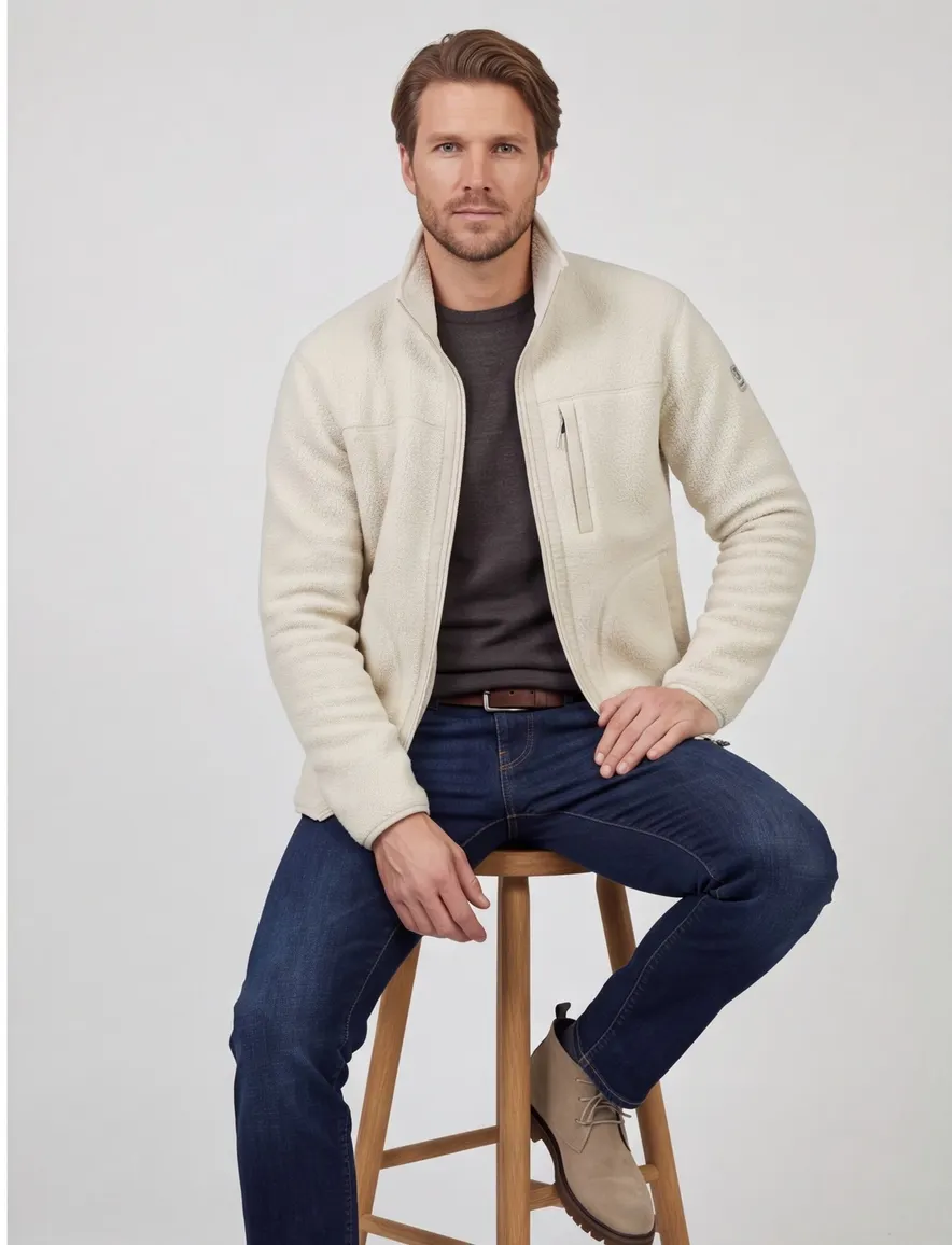 Tenson fleece vest beige
