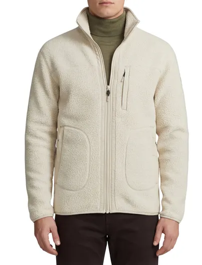 Tenson Tenson fleece vest effen beige normale fit