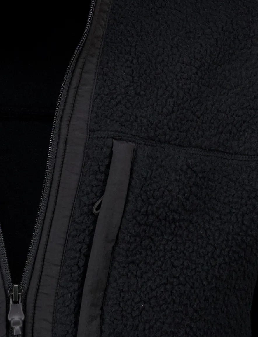 vest Tenson fleece Yoke zwart met borstzak