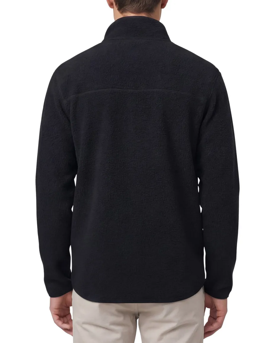 vest Tenson fleece Yoke zwart met borstzak