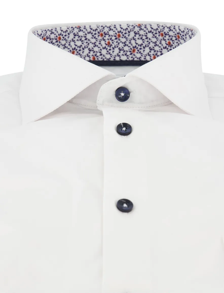 Ledub wit Modern Fit overhemd mouwlengte 7