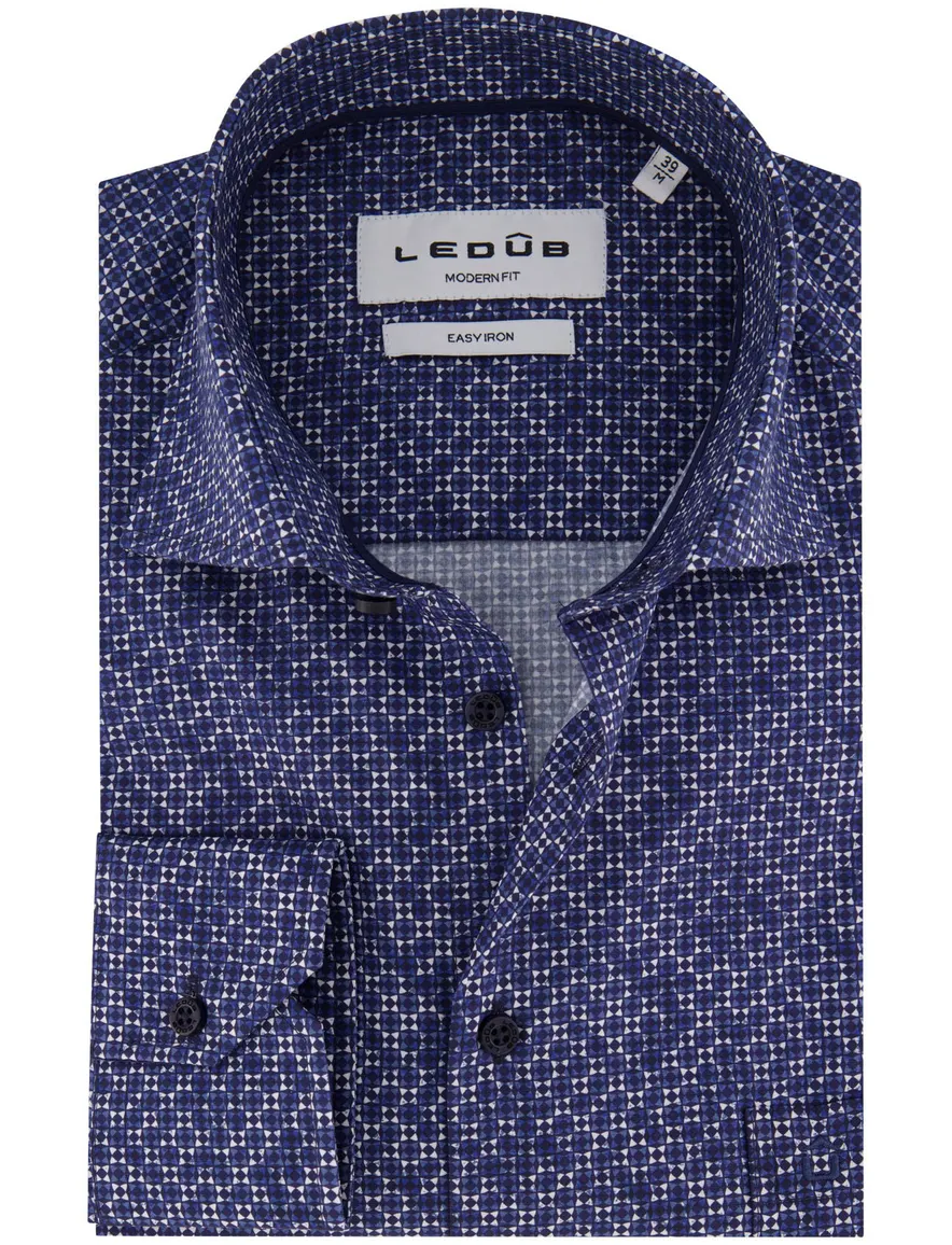 Ledub overhemd blauw Modern Fit