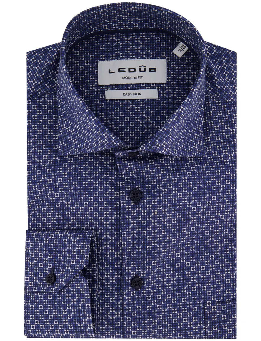 Ledub overhemd blauw Modern Fit