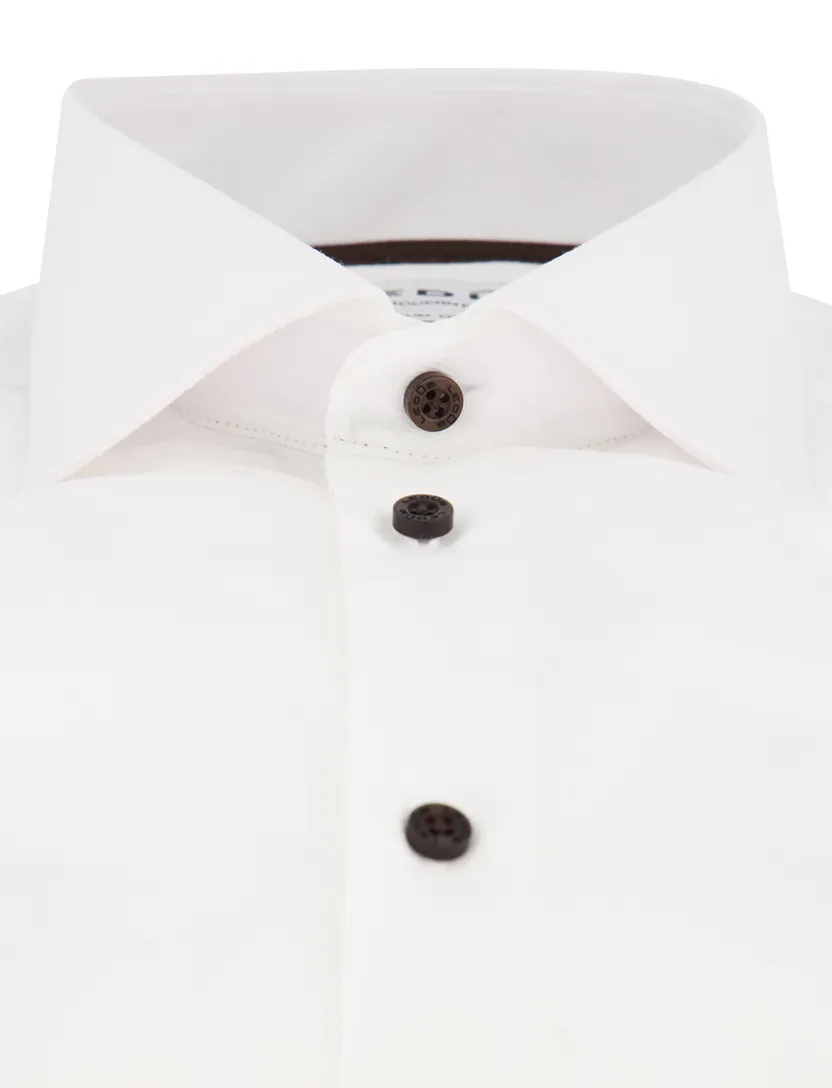Ledub overhemd wit effen Modern Fit