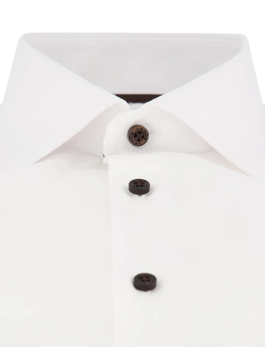 Ledub overhemd wit mouwlengte 7 Modern Fit
