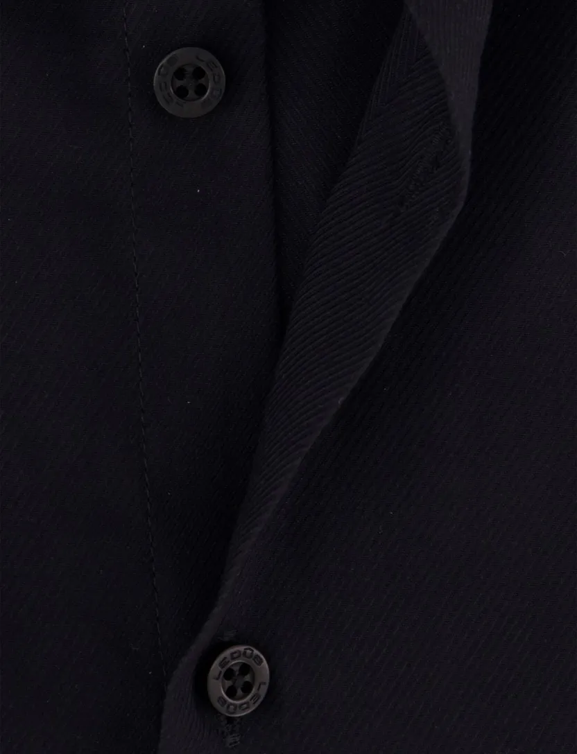 Ledub business overhemd zwart Modern Fit