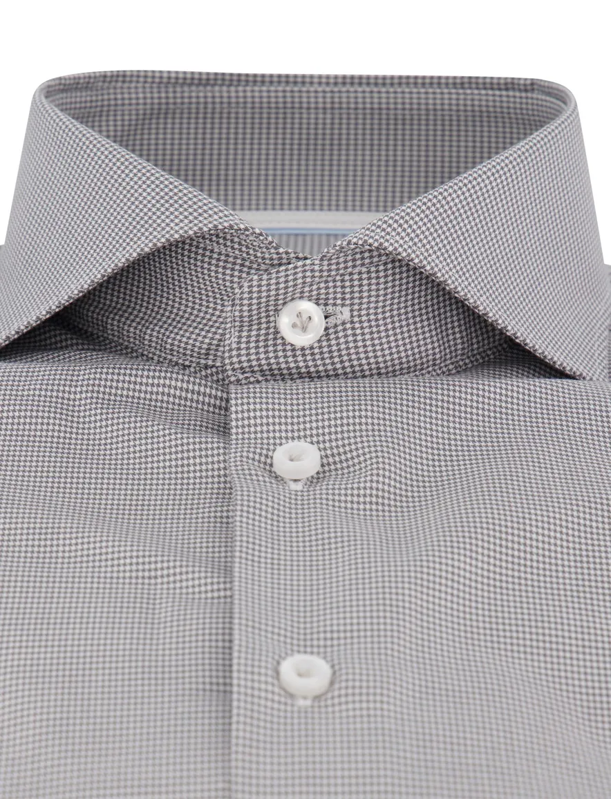 John Miller overhemd grijs Tailored Fit