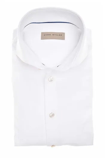 John Miller John Miller overhemd wit slim fit katoen