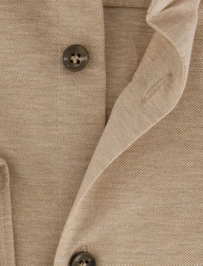 John Miller overhemd mouwlengte 7 beige uni