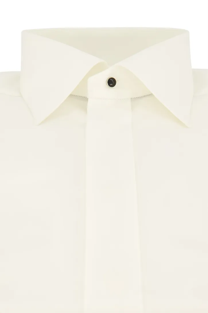 Eton Contemporary Fit smoking overhemd wit effen French Cuff