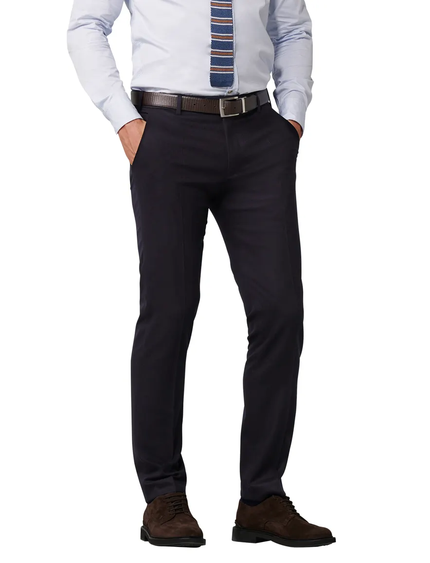 Meyer Pantalon wol donkerblauw