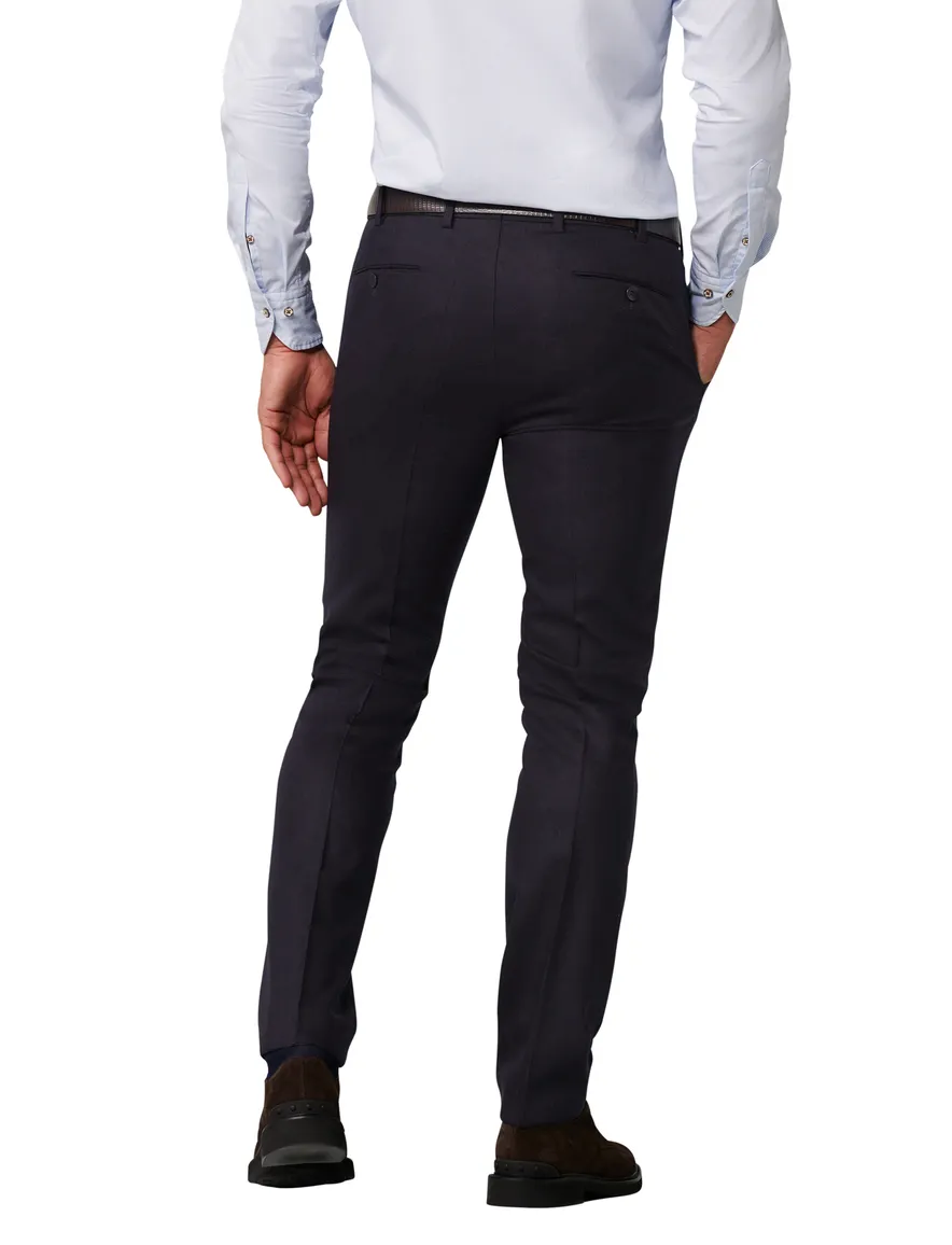 Meyer Pantalon wol donkerblauw
