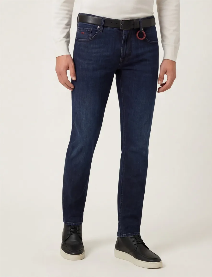 Tramarossa Michelangelo 5-pocket jeans blauw effen