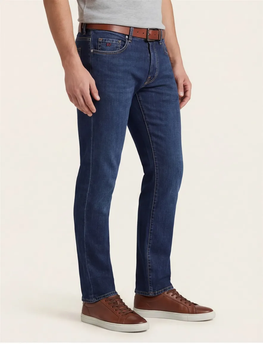 Tramarossa jeans donkerblauw Leonardo katoen