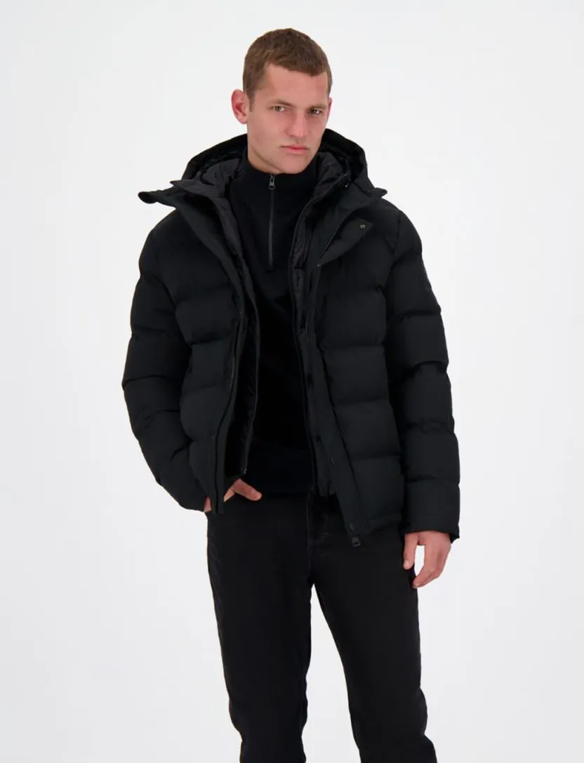 Airforce gewatteerd winterjas effen zwart normale fit