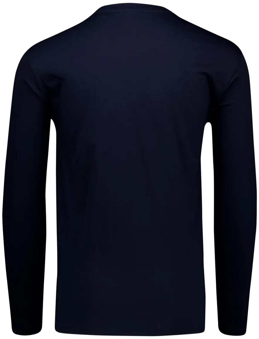 Schiesser Pyjama set donkerblauw effen normale fit