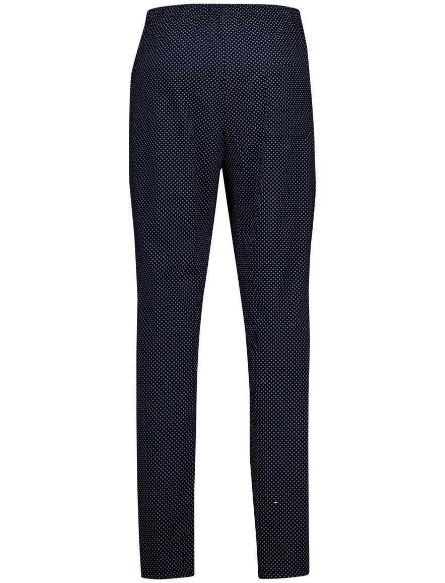Schiesser Pyjama set donkerblauw effen normale fit