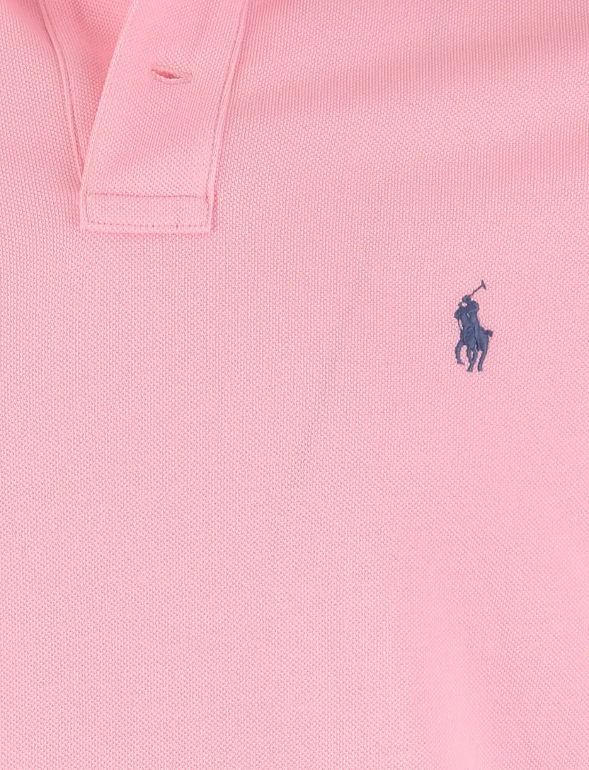 Polo Ralph Lauren polo effen roze normale fit katoen