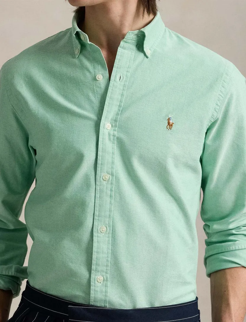 overhemd Polo Ralph Lauren turquoise slim fit