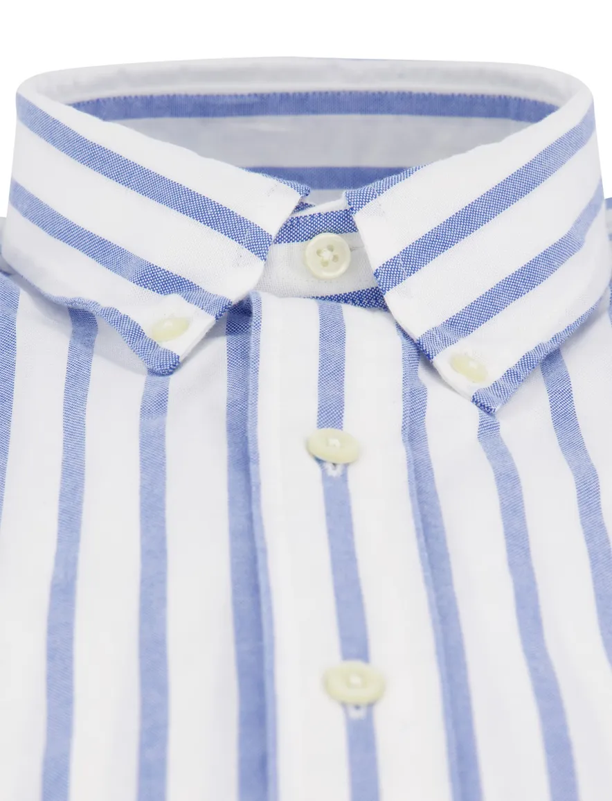 Polo Ralph Lauren overhemd blauw wit gestreept normale fit