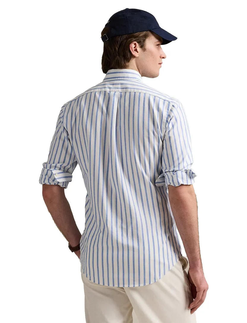 overhemd Polo Ralph Lauren blauw wit gestreept katoen