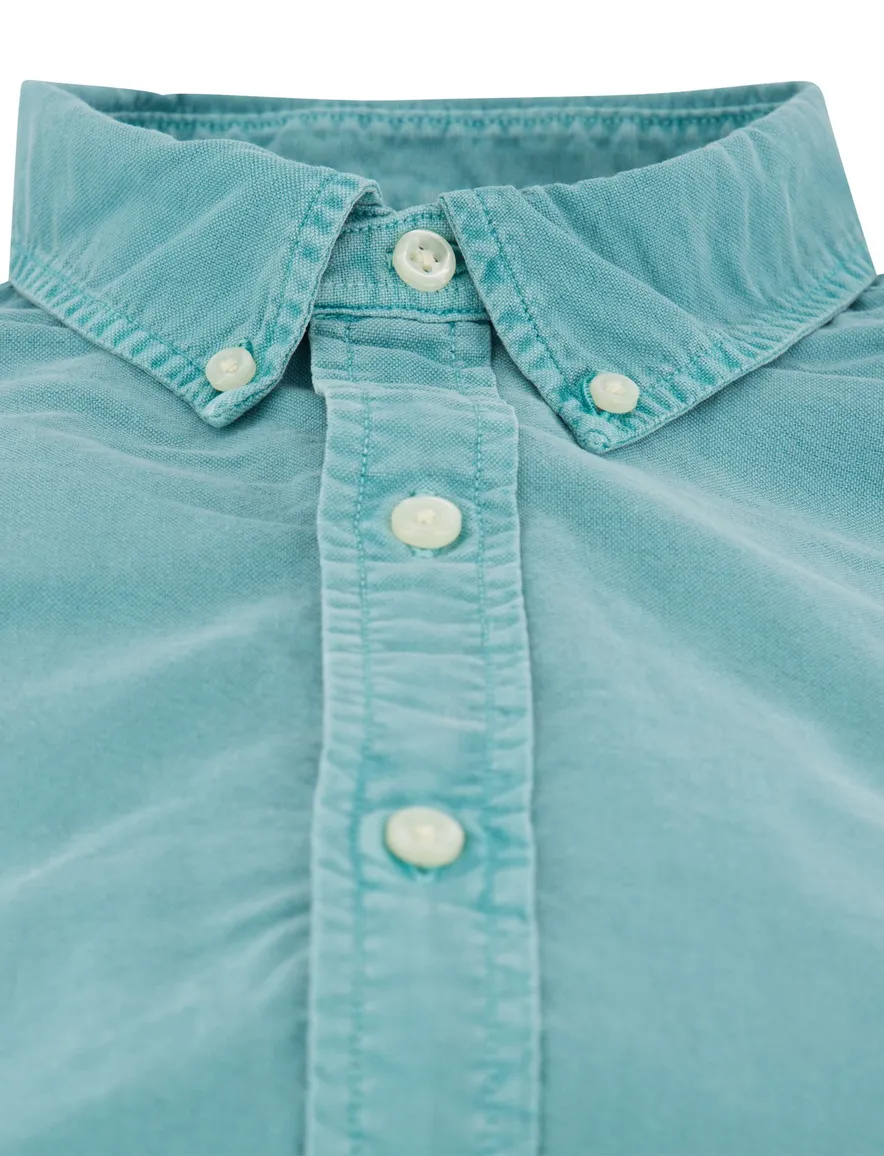 Polo Ralph Lauren overhemd effen blauw slim fit