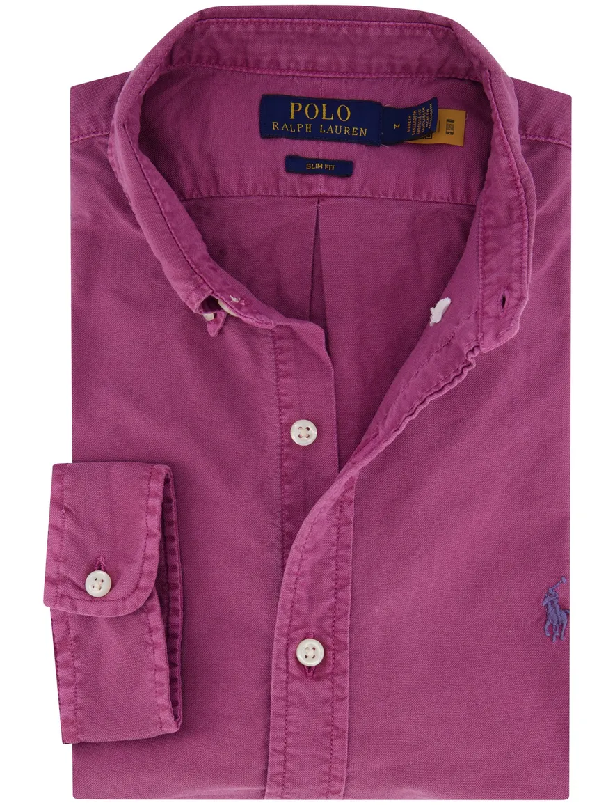 Polo Ralph Lauren overhemd paars slim fit button-down