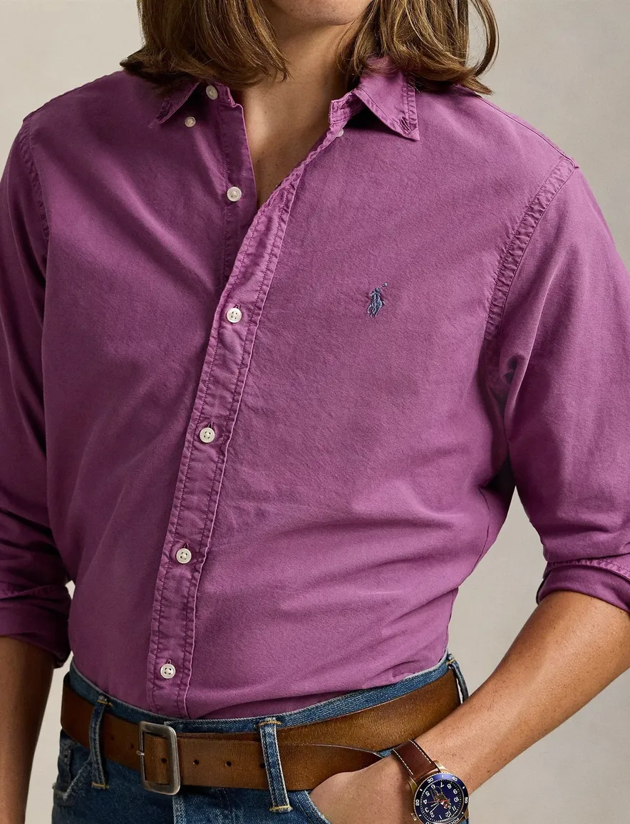 Polo Ralph Lauren overhemd paars slim fit button-down