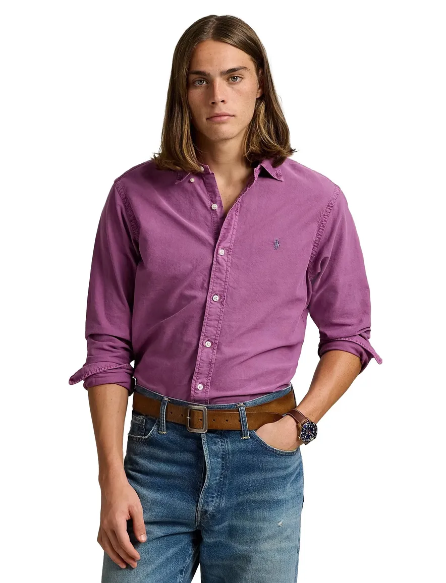 Polo Ralph Lauren overhemd paars slim fit button-down