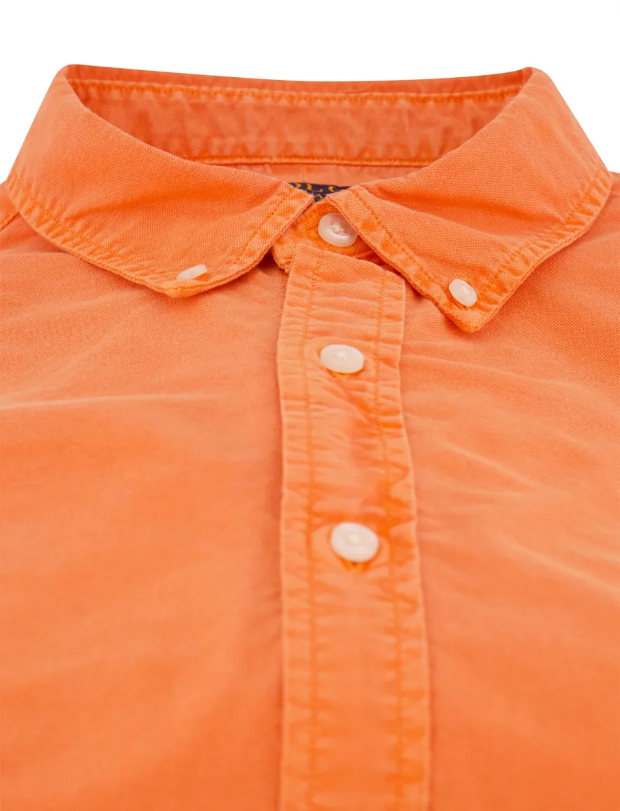 Polo Ralph Lauren overhemd oranje slim fit effen