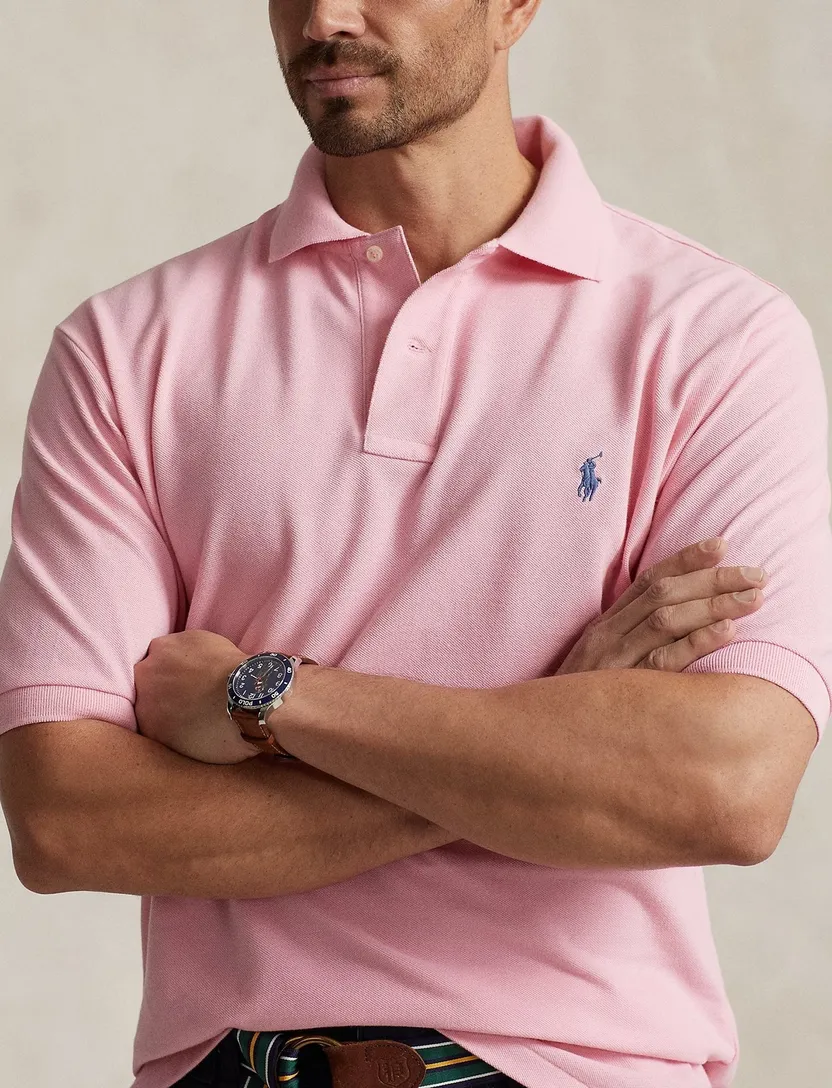 Polo Ralph Lauren pique polo roze Big & Tall