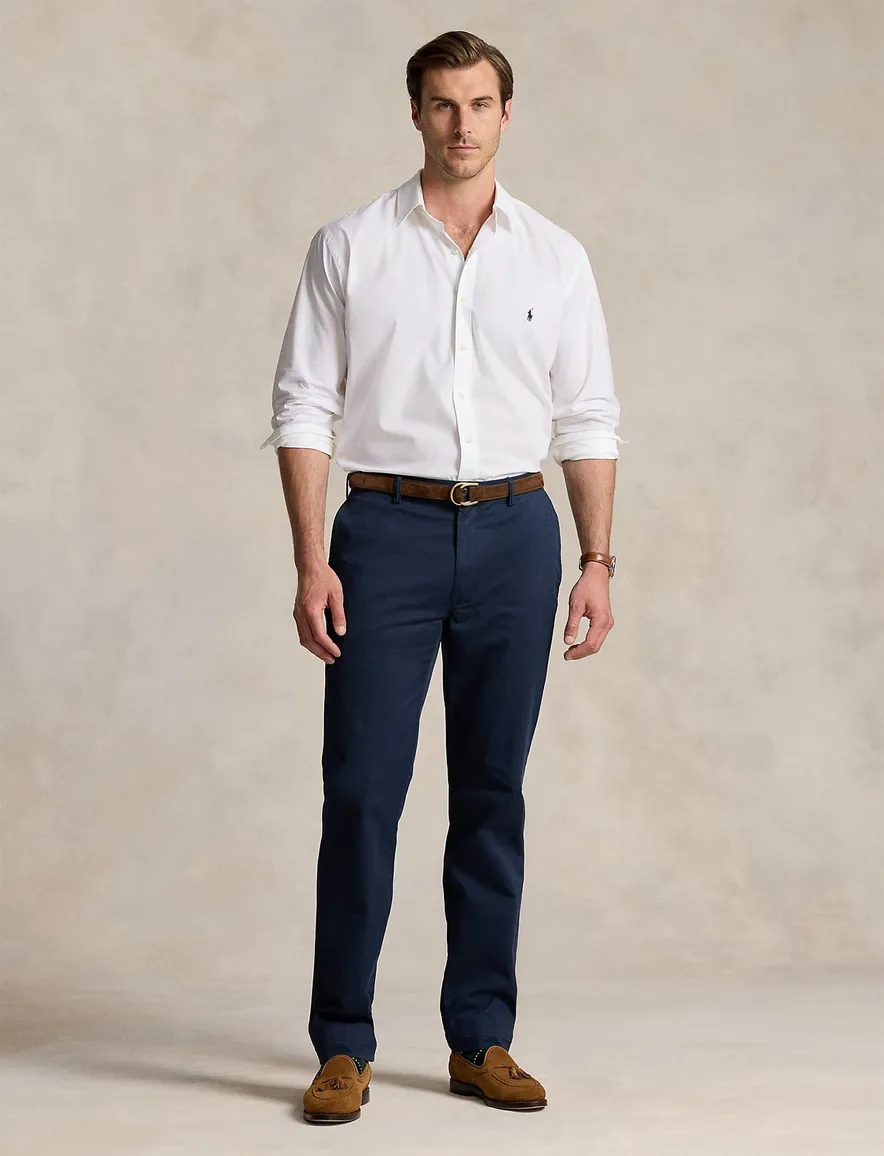 Polo Ralph Lauren overhemd wit poplin effen