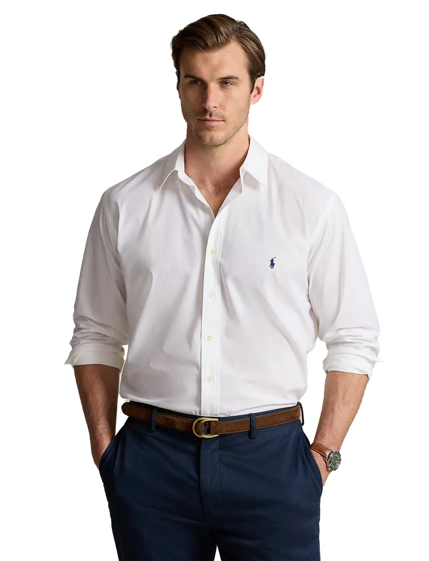 Polo Ralph Lauren overhemd wit poplin effen