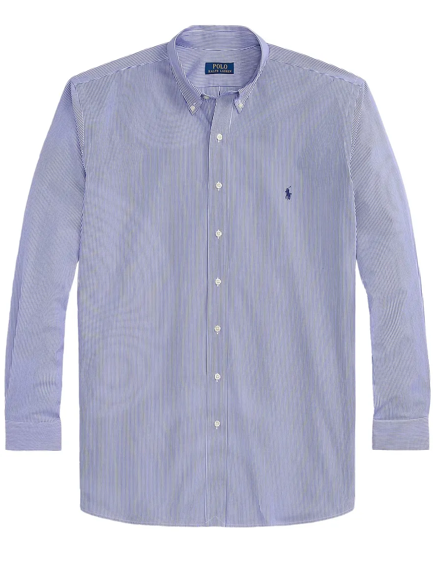Polo Ralph Lauren overhemd blauw wit poplin