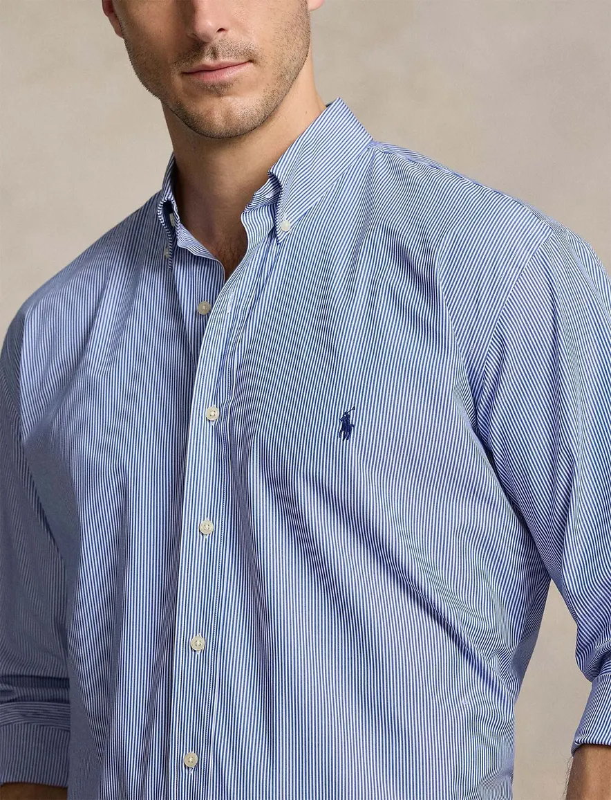 Polo Ralph Lauren overhemd blauw wit poplin