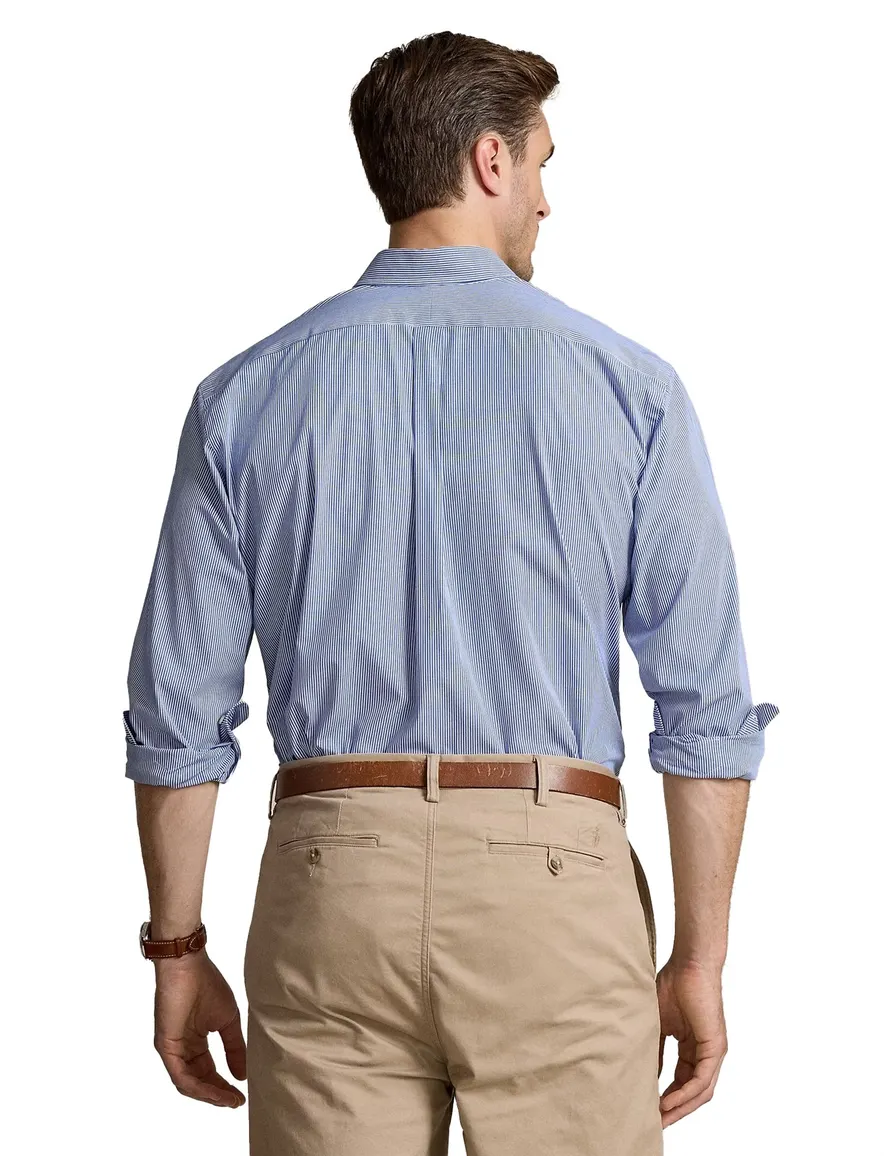Polo Ralph Lauren overhemd blauw wit poplin