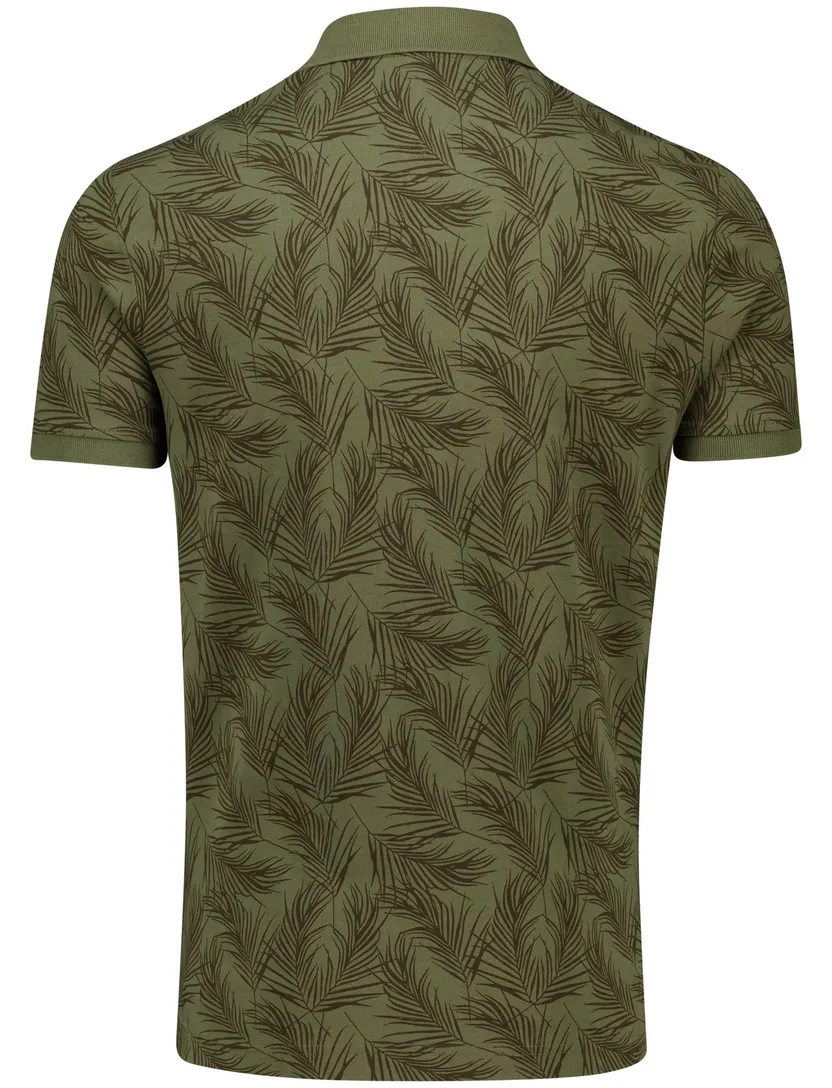 Tommy Hilfiger polo groen geprint katoen normale fit