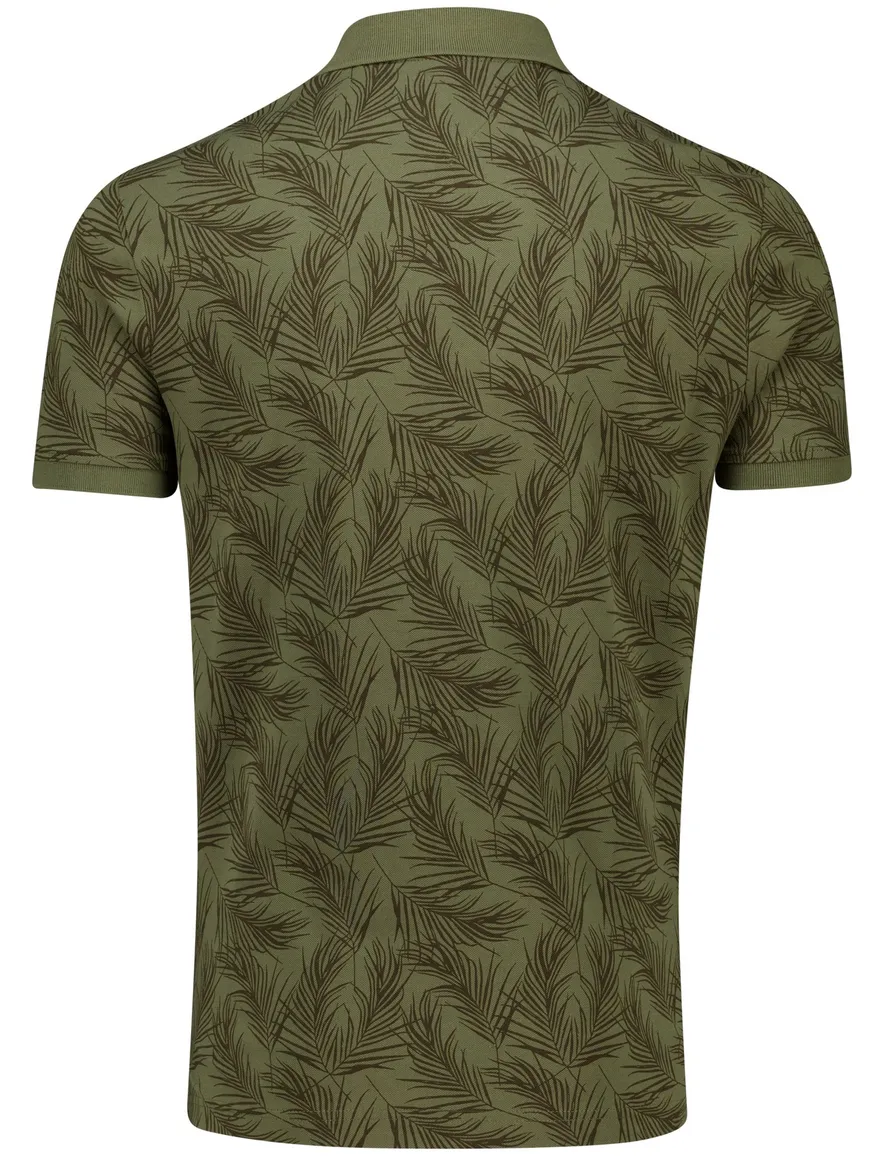 Tommy Hilfiger polo groen geprint katoen normale fit