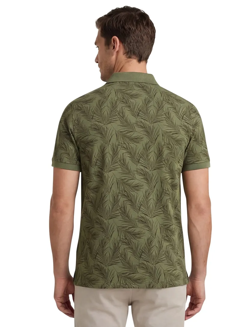 Tommy Hilfiger polo groen geprint katoen normale fit