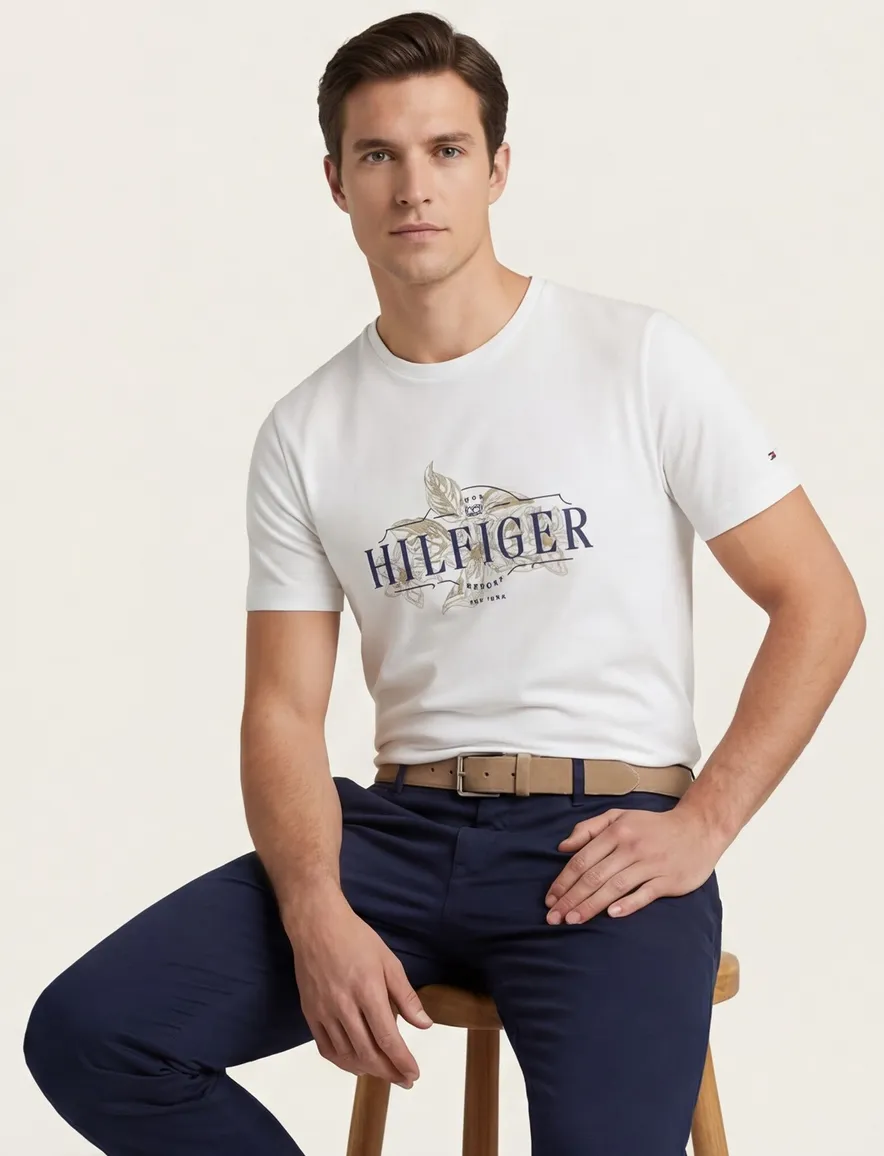Tommy Hilfiger T-shirt wit opdruk