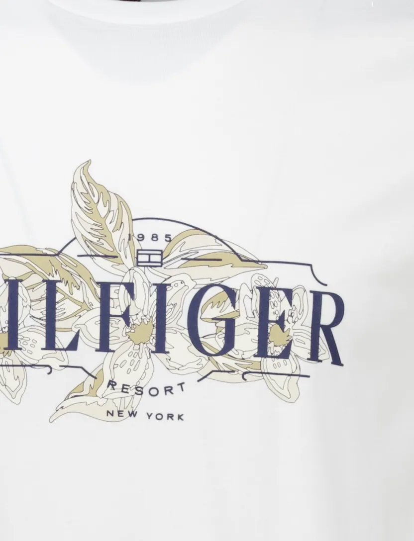 katoenen Tommy Hilfiger T-shirt wit opdruk normale fit