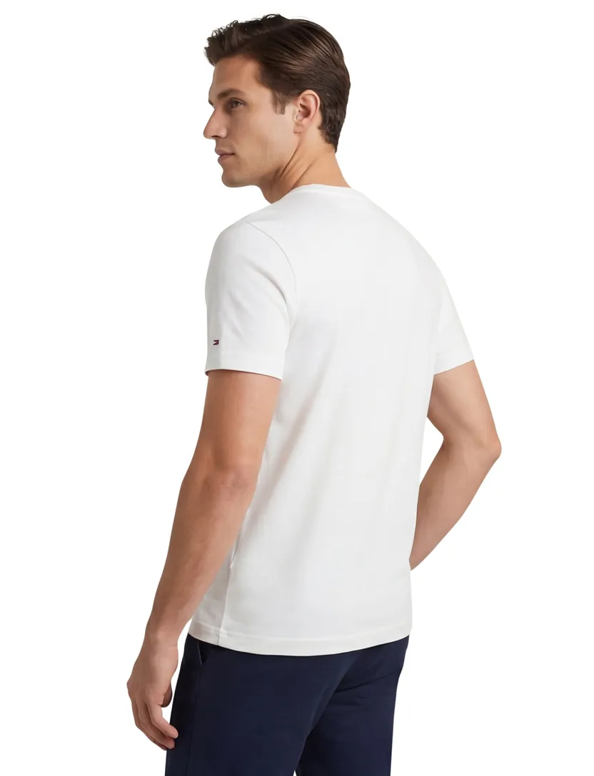 katoenen Tommy Hilfiger T-shirt wit opdruk normale fit