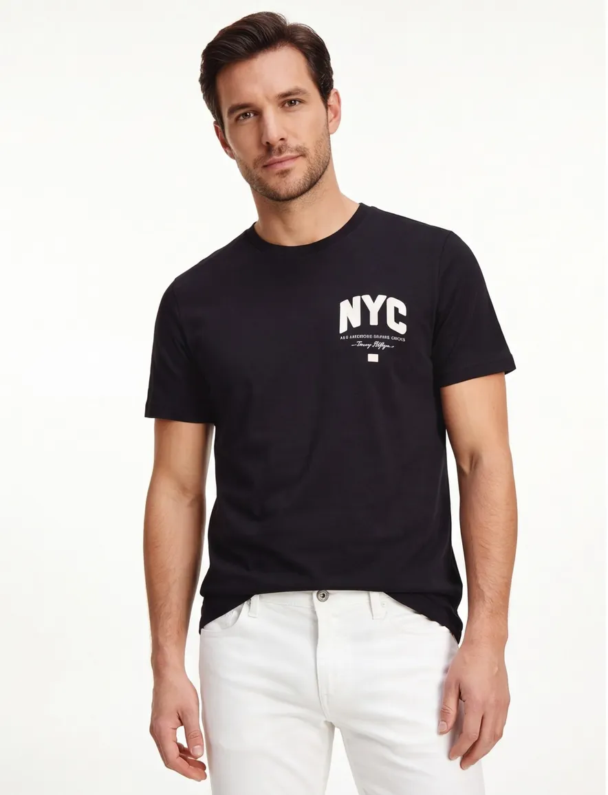 Tommy Hilfiger T-shirt zwart katoen
