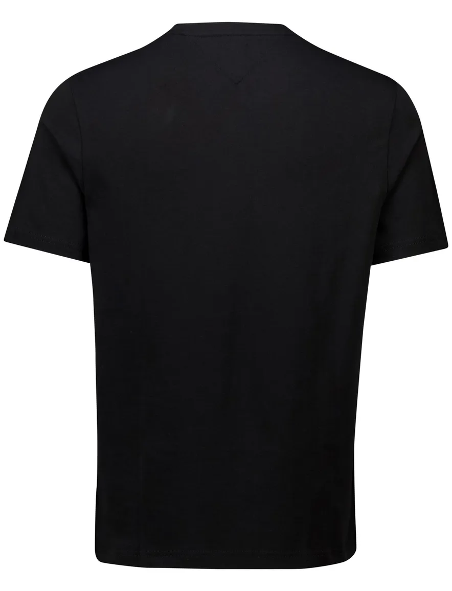 Tommy Hilfiger T-shirt zwart katoen regular fit