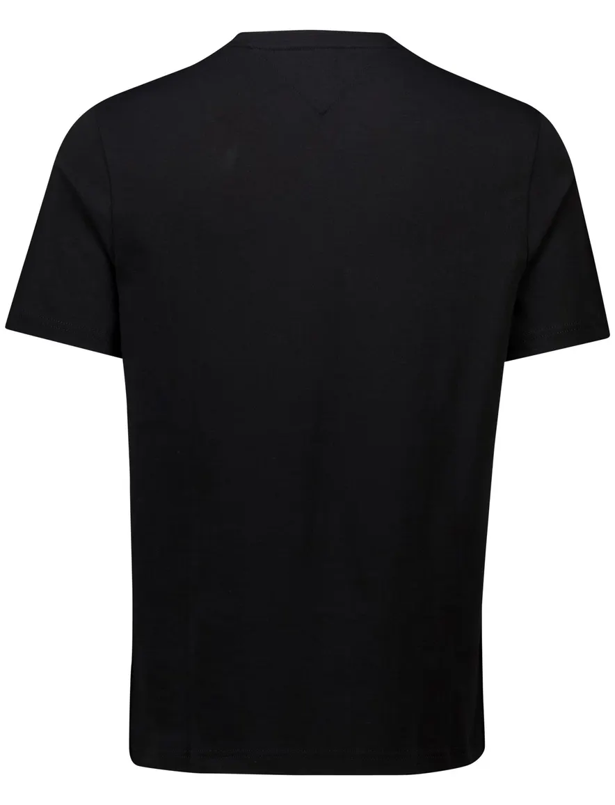 Tommy Hilfiger T-shirt zwart katoen regular fit