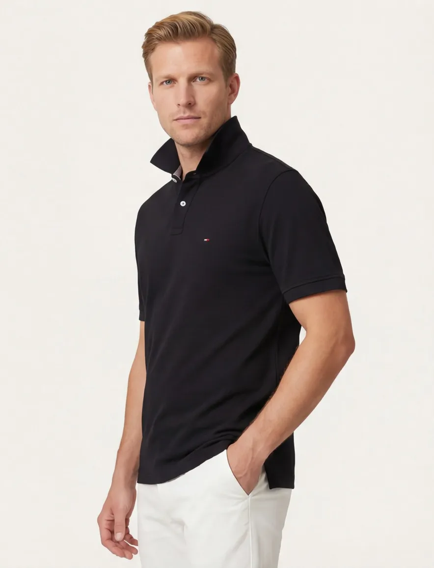 Tommy Hilfiger polo zwart big & tall