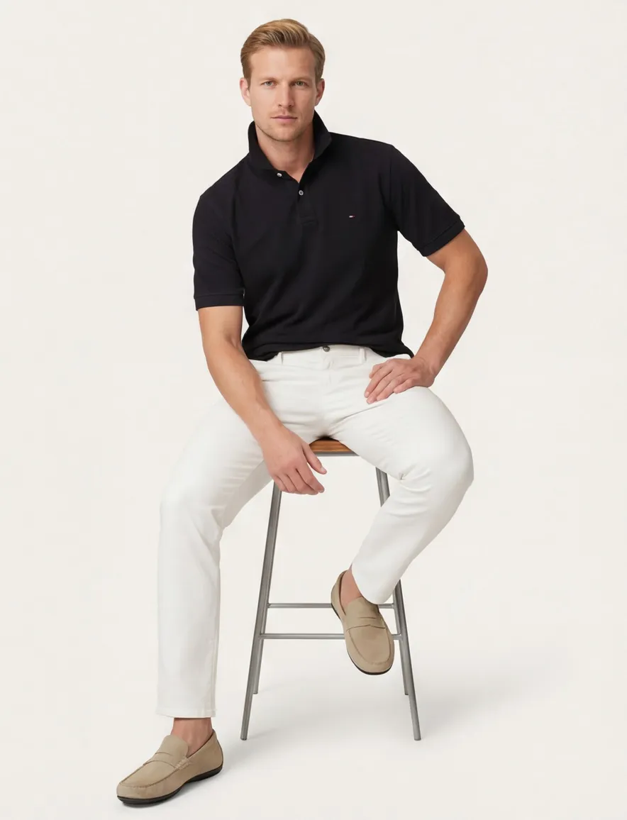 Tommy Hilfiger polo zwart big & tall